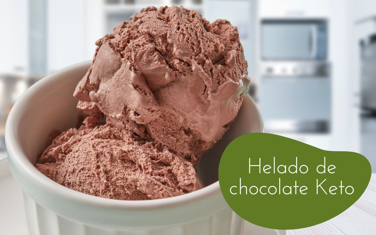 Helado keto de chocolate