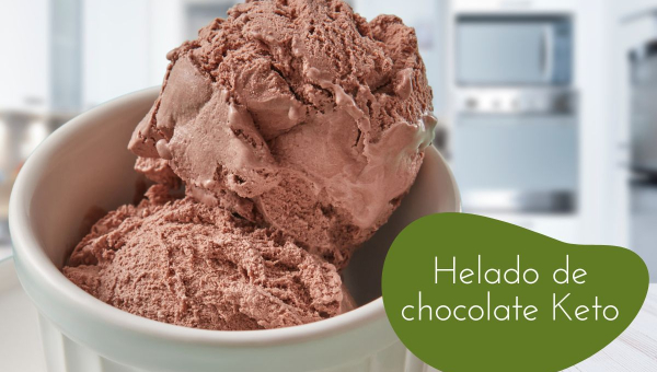 Helado keto de chocolate