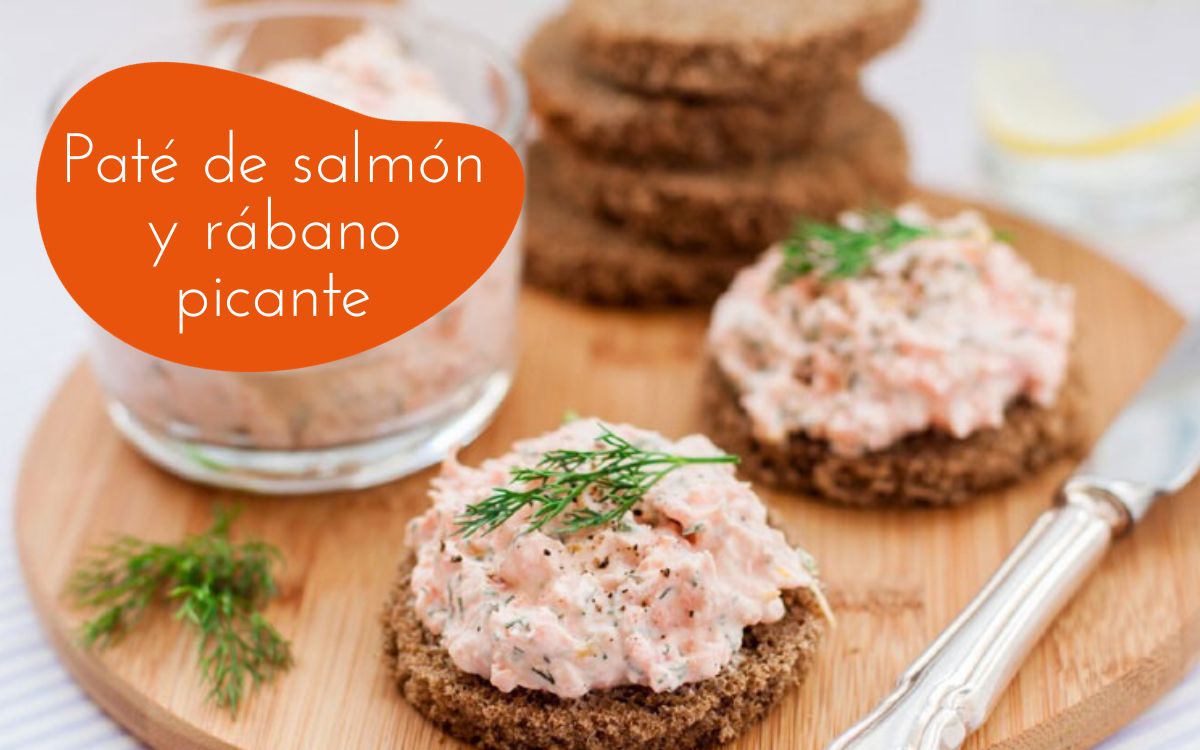 Paté de salmón y rábano picante keto